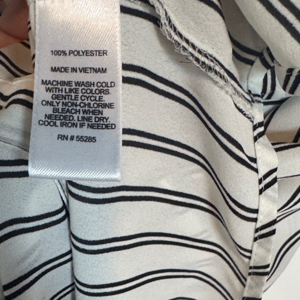 Express White and Black Striped Portofino Shirt - Picture 7 of 7